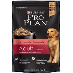 Nestlé Purina Pro Plan Ração Úmida Para Cães Adultos  Carne Ao Molho - 100G