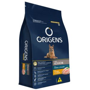 Ração Seca Origens Premium Especial Frango E Cereais Integrais Cães Sênior - 15Kg