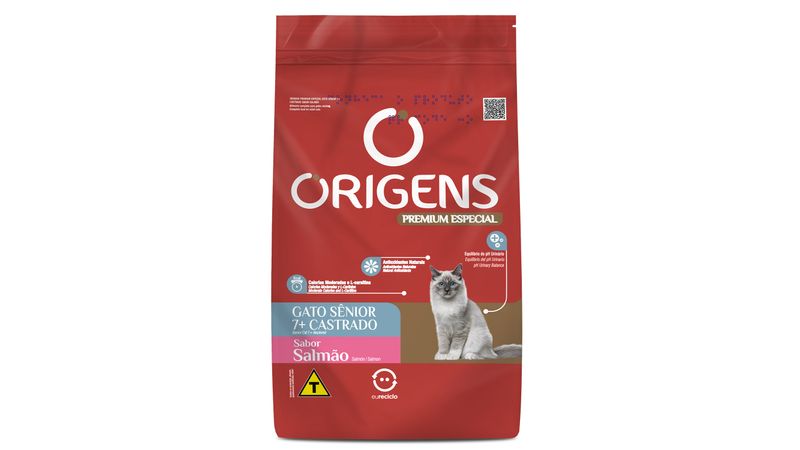 Origens gato castrado salmao 3kg - Adimax - Ração Seca para Gato