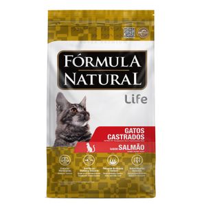 Ração Seca Fórmula Natural Life Super Premium Gatos Castrados Salmão - 15Kg