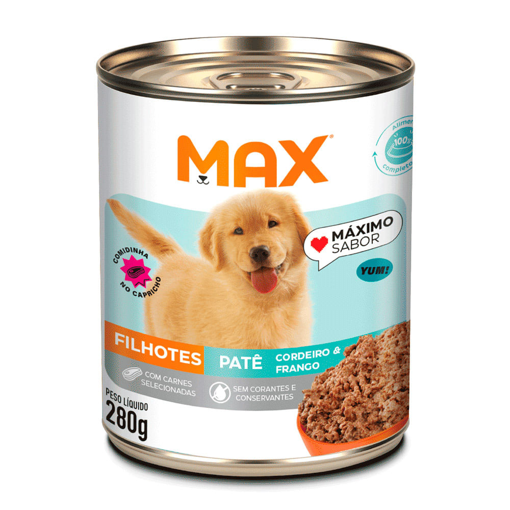 Max para Cães Filhotes de Porte Médio e Grande Sabor Carne e Arroz