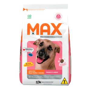 Ração Max Cães Adultos  Frango E Arroz - 3Kg