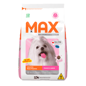 Ração Max Cães Raças Pequenas Frango E Arroz - 3Kg
