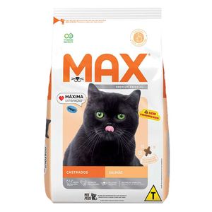 Ração Max Gatos Castrados Adultos  Salmão - 1Kg