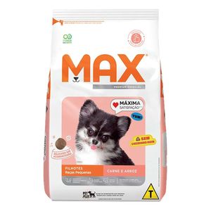 Ração Max para Cães Filhotes de Porte Pequeno Sabor Carne e arroz 1kg