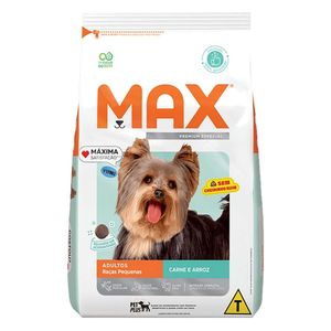 Max Cães Adulto Raças Pequenas Carne e Arroz 15kg