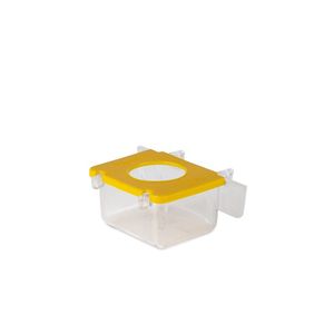 Comedouro Lateral 1 Furo Amarelo 35ml Injetfour