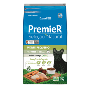 Ração Seca Premier Pet Seleção Natural Cães Filhotes Raças Pequenas - 2,5Kg