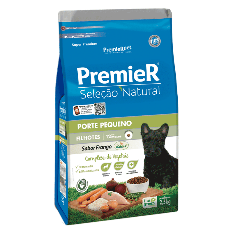 Racao-Premier-Caes-Filhotes-Selecao-Natural-Racas-Pequenas-25kg-lateral