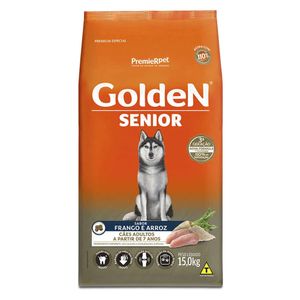 Ração Seca Golden Fórmula Cães Adultos  Sênior Frango E Arroz - 15Kg