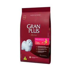 Ração Seca Gran Plus Menu Cães Adultos  Porte Mini Carne E Arroz  -1Kg