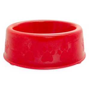 Comedouro Plastico Patinha Medio 1900ml Vermelho