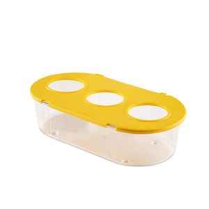 Comedouro Amarelo 3 Furos 320ml Injetfour