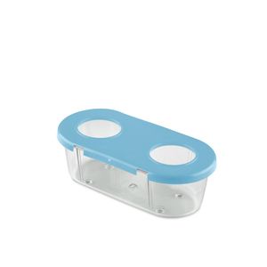 Comedouro Azul 2 Furos Pequeno 215ml Injetfour