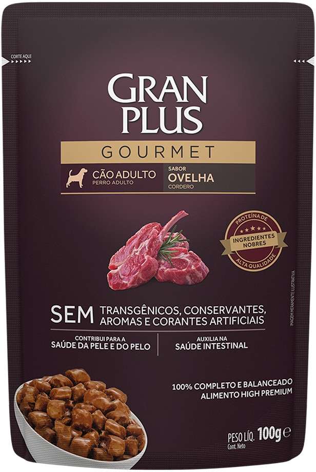 Racao_Umida_GranPlus_Gourmet_Sache_Ovelha_para_Caes_Adultos_2387164_FRENTE