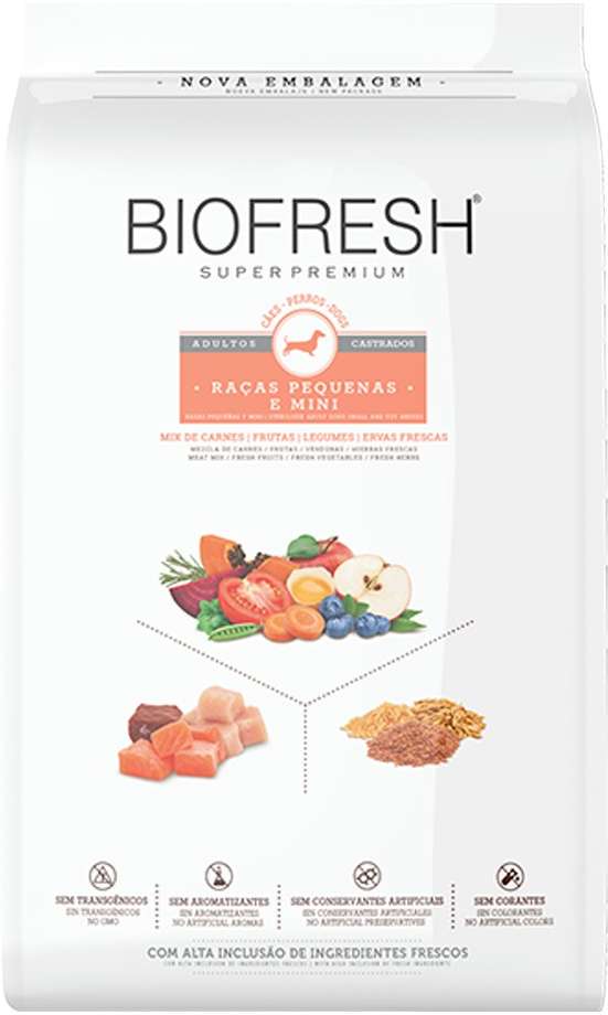 Racao_Seca_Biofresh_Mix_de_Carne__Frutas__Legumes_e_Ervas_Frescas_Caes_Castrados_de_Racas_Pequenas_e_Minis_-_10_1_Kg_2487547_FRENTE