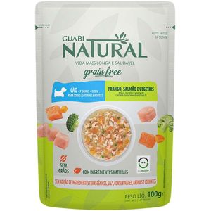 Ração Úmida Para Cães Adultos  Guabi Natural Grain Free Frango Salmão - 100G