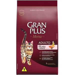 Ração Seca Gran Plus Gatos Adultos  Salmão E Arroz - 3Kg