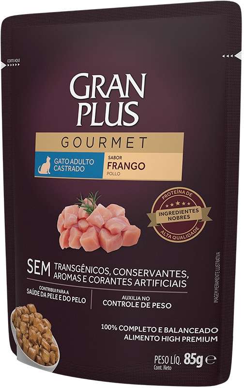 Racao_Umida_GranPlus_Sache_Gourmet_Frango_para_Gatos_Castrados_Adultos_2387432_LATREAL