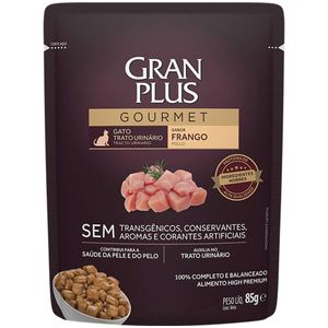 Ração Úmida Gran Plus Sachê Gourmet Gatos Adultos  Trato Urinário - 85G