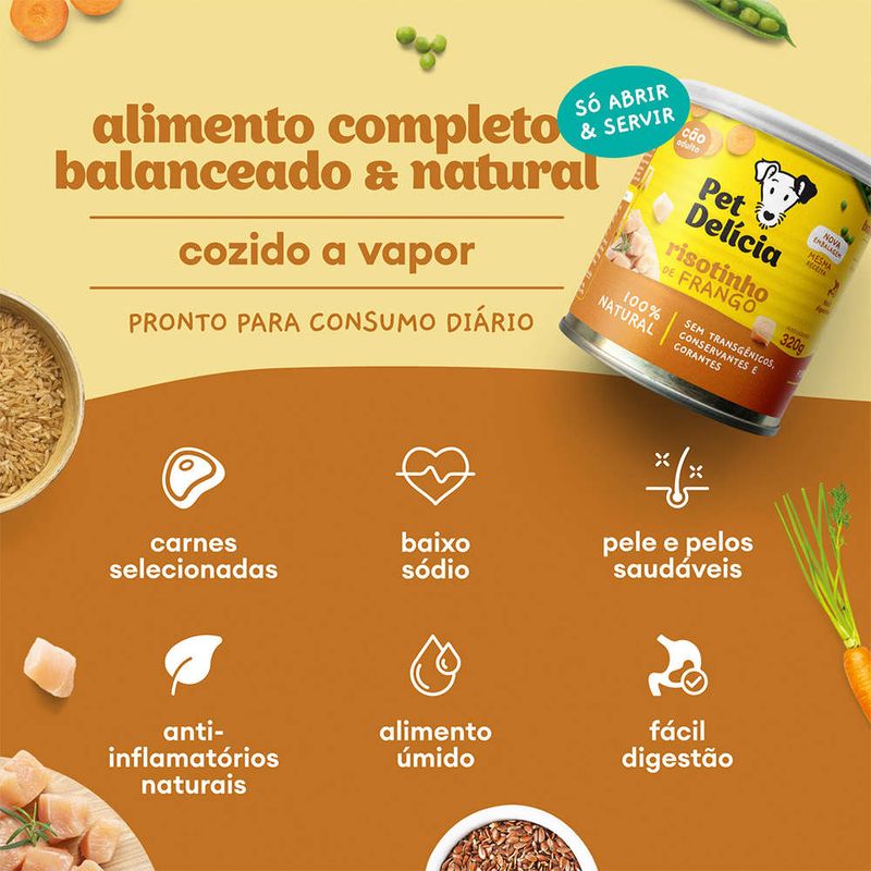 3105786_Racao_Umida_Pet_Delicia_Natural_Risotinho_de_Frango_Facil_Digestao_-_320_g