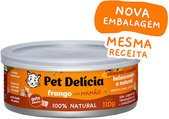 Racao_Umida_Pet_Delicia_Natural_Frango_com_Mamao_Saude_Intestinal