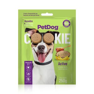 Pet Dog Cookie Active Banana, Aveia E Mel 250G