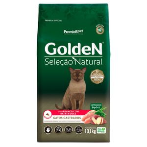 Golden Seleção Natural Gatos Castrados Batata Doce 10,1Kg