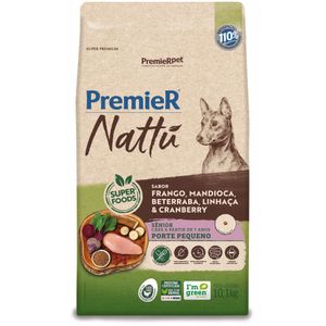 Premier Nattu Cães Sênior Porte Pequeno Mandioca 10,1Kg