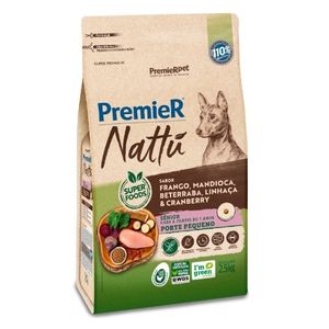 Premier Nattu Cães Sênior Porte Pequeno Mandioca 2,5Kg
