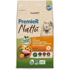 Premier Nattu Cães Adultos Porte Pequeno Mandioquinha 10,1Kg