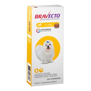 Bravecto Antipulgas E Carrapatos  Para Cães 112,5Mg  - Até 4,5 Kg