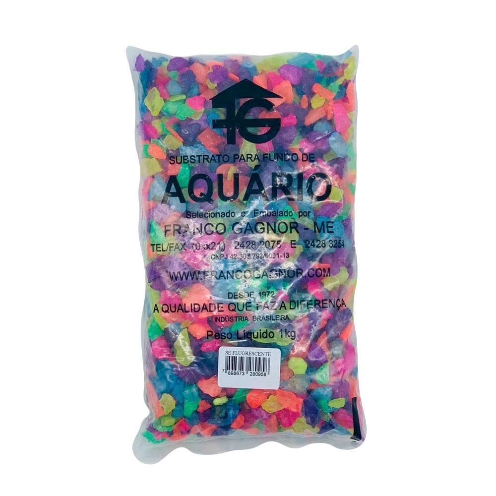 Fr. Cascalho Cor Fluorescente Mistura 1Kg - American Pet