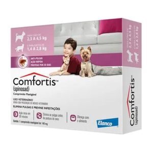 Antipulgas Comfortis 140 Mg Para Cães E Gatos De 2,3 A 4,5 Kg - C/1