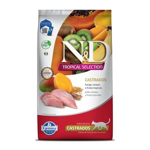 Ração Seca Nd Tropical Selection Feline Castrado Frango 1,5Kg