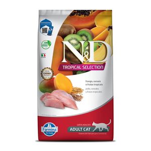 Ração Seca N&D Tropical Selection Feline Adultos  Frango 1,5Kg