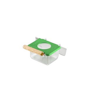 Comedouro Verde Lateral Com Gancho E Poleiro 35Ml Injetfour