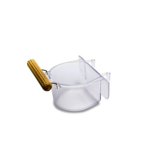 Comedouro Trinca Ferro Com Poleiro Cristal 110Ml Injetfour