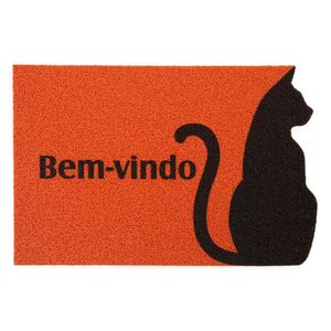 Kapazi Capacho Vinil Pet Silhueta Gato 40X60 Cm