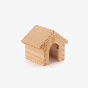 Toca Casinha De Madeira Mini Teto Triangular Para Hamster Anão E Mini Roedores