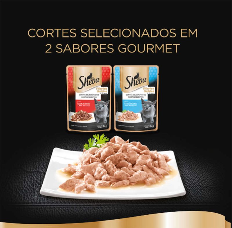 Racao_Umida_Sheba_Sache_Cortes_Selecionados_Sabor_Atum_Marinado_para_Gatos_Filhotes