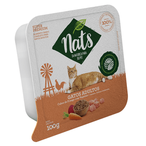 Nats Umida Gatos Ad Frango Vclb 100G