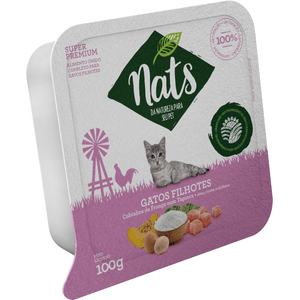 Nats Umida Gatos Filhotes Frango 100G