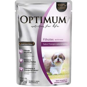 Ração Úmida Optimum Sachê Para Cães Filhotes Frango - 100G