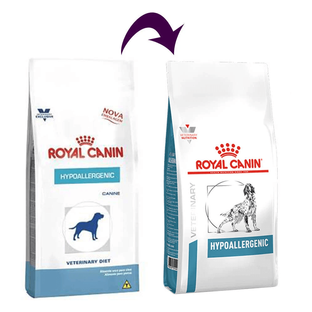 Ração Royal Canin Veterinary Hypoallergenic cães sensíveis 10Kg