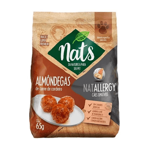 Nats Almondegas De Cordeiro Cães Natallergy 65G