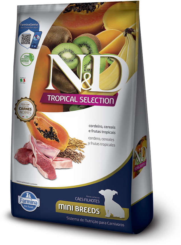 31027531380_Racao_Seca_N_D_Tropical_Selection_Cordeiro__Cereais_e_Frutas_Tropicais_para_Caes_Filhotes_de_Racas_Mini