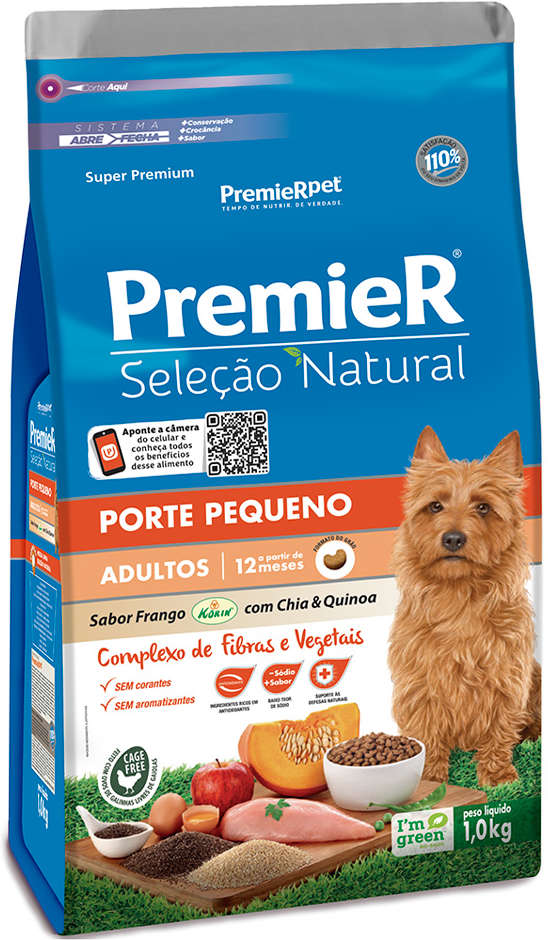 2146612_Racao_Premier_Pet_Selecao_Natural_Frango_Korin_com_Chia___Quinoa_Caes_Adultos_Racas_Pequenas_-_1_Kg