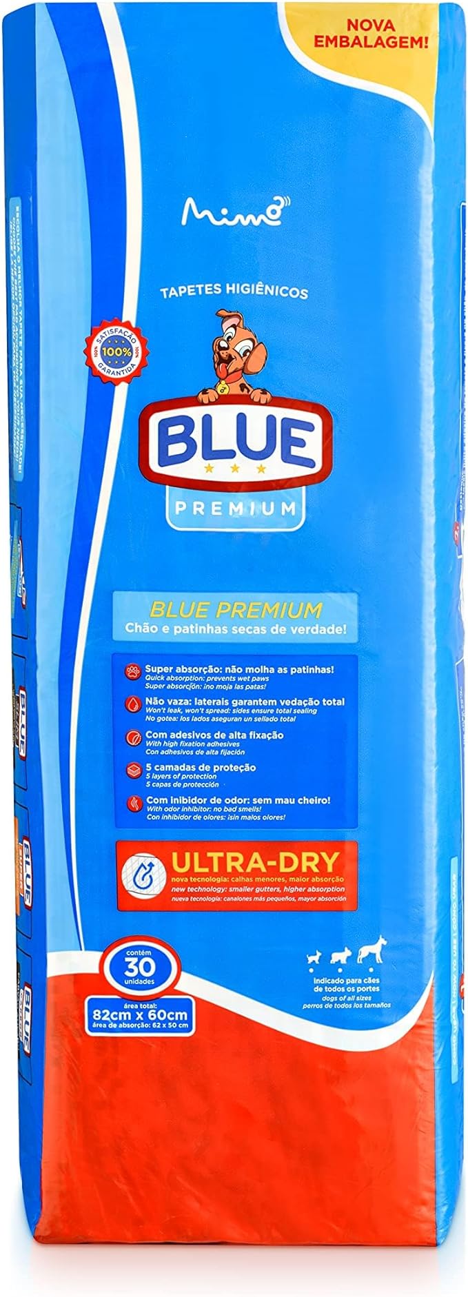 Tapete Higiênico Blue Premium 30un