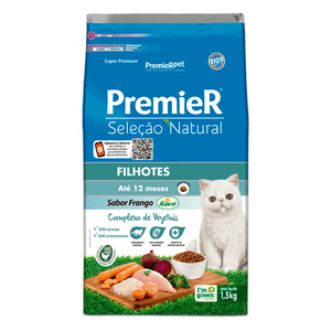 Ração Seca Premier Pet Seleção Natural Gatos Filhotes - 1,5Kg